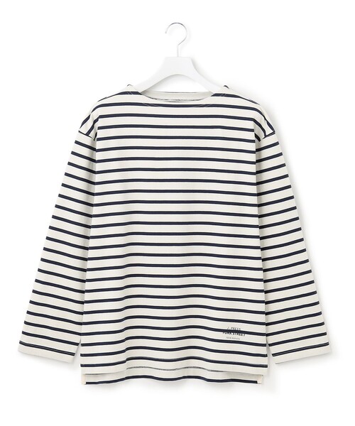 J.PRESS YORK STREET(ジェイプレスヨークストリート)の「【UNISEX】インディゴボーダーロングTシャツ(Tシャツ/カットソー・メンズ・グレー系1/ネイビー系1/サックスブルー系1・SMALL/MEDIUM/LARGE)」の19枚目の写真