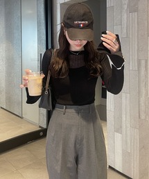 Ambre Ciel | シアーリブフレアニット／【WEB/EC限定商品】(Tシャツ/カットソー)