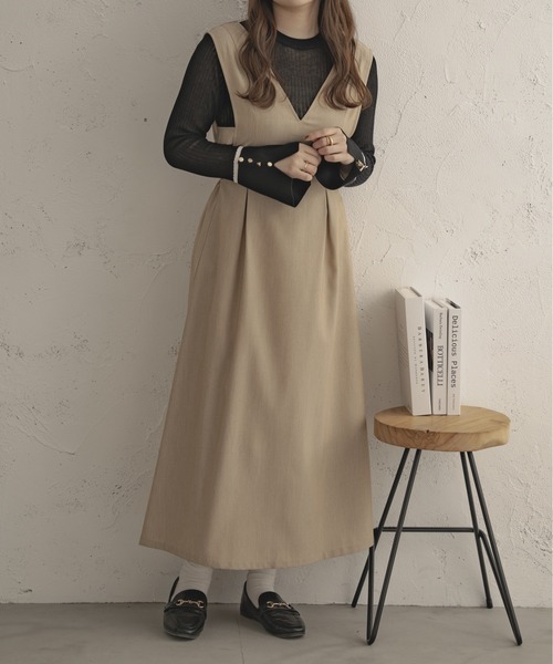 Ambre Ciel（アンブルシエル）の「シアーリブフレアニット／【WEB/EC限定商品】（Tシャツ/カットソー・レディース・アイボリー/ブラック/ライトグリーン・FREE）」の18枚目の写真