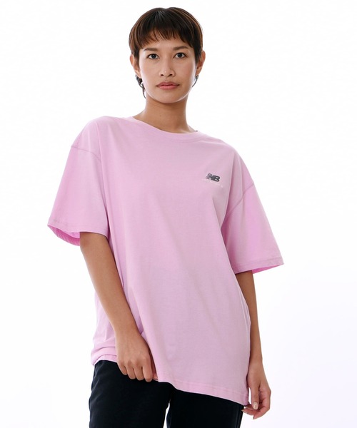 NEW BALANCE(ニューバランス)の「NB Essentials uni-ssentialsショートスリーブTシャツ(Tシャツ/カットソー・メンズ・ライトイエロー/ダークグリーン/ライラック・1/2/4/0/5/3)」の2枚目の写真