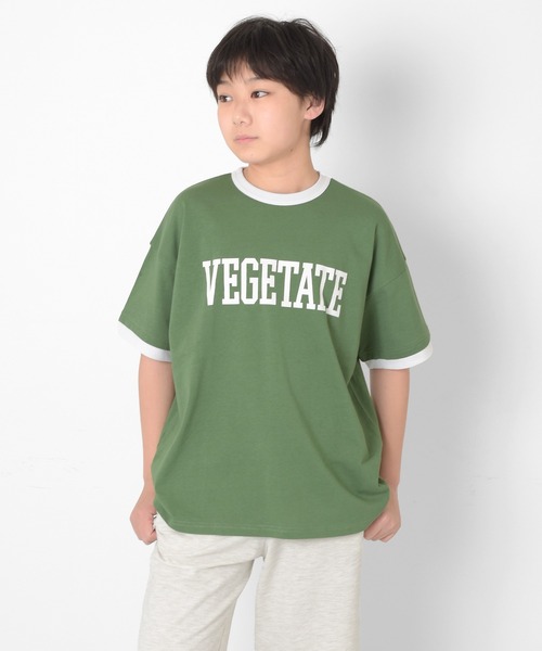 GLAZOS(グラソス)の「アソートカレッジプリントビッグ半袖Tシャツ(Tシャツ/カットソー・キッズ・サックスブルー/オートミール/ネイビー/グリーン・150cm/160cm/140cm/170cm)」の3枚目の写真