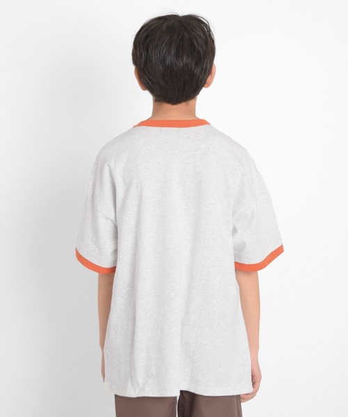 GLAZOS(グラソス)の「アソートカレッジプリントビッグ半袖Tシャツ(Tシャツ/カットソー・キッズ・サックスブルー/オートミール/ネイビー/グリーン・150cm/160cm/140cm/170cm)」の9枚目の写真