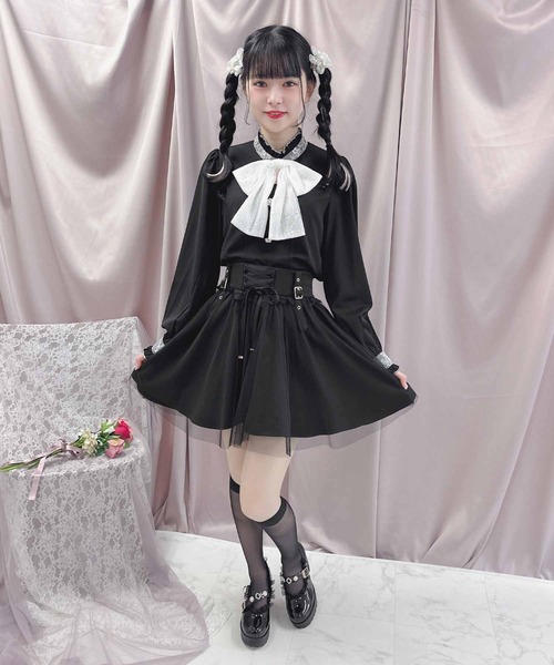 ROJITA（ロジータ）の「デコルテ開き配色リボンブラウス（シャツ/ブラウス・レディース・ブラック/ベージュ/ピンク・FREE）」の19枚目の写真