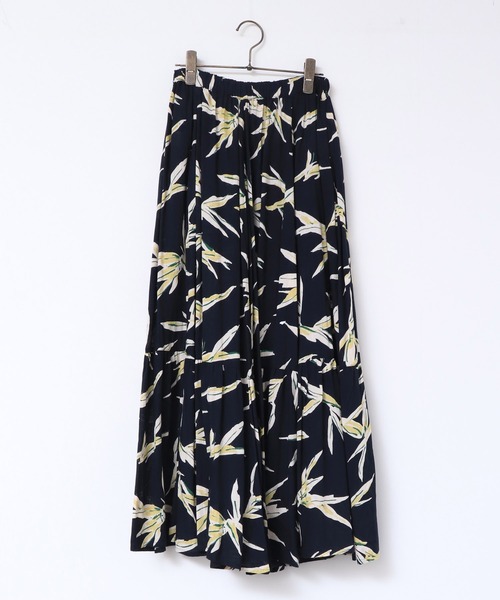 lil nina（リルニーナ）の「レーヨン プリント ギャザースカート（スカート・レディース・レッド/ブラック/グリーン・FREE）」の15枚目の写真