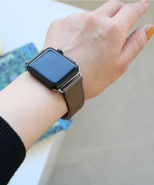 SiNCERE(シンシア)の「〈CORDA/コルダ〉Apple Watch Band/アップルウォッチバンド サーフェイスレザータイプ〈38-41mm用〉(デジタル腕時計・レディース・ブラック/グレー/ピンク/ブラウン/ホワイト/パープル/オレンジ・38/40)」の1枚目の写真