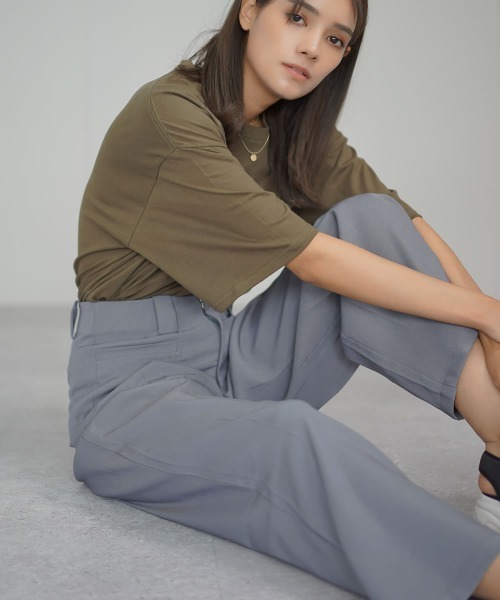 Auntie Rosa(アンティローザ)の「ハイウエストワイドタックスラックスパンツ(スラックス・レディース・ブラック/グレー/ベージュ/ホワイト・SMALL/MEDIUM/LARGE)」の19枚目の写真