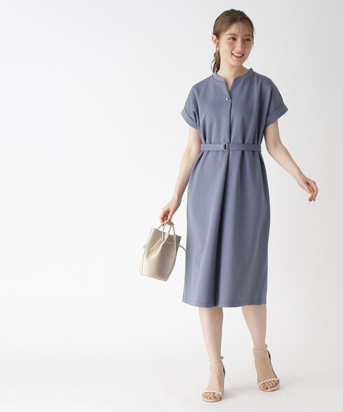 セレスタイト　4.1kg ーt691 index（インデックス）の「◇スキッパージャージワンピース【UV/接触冷