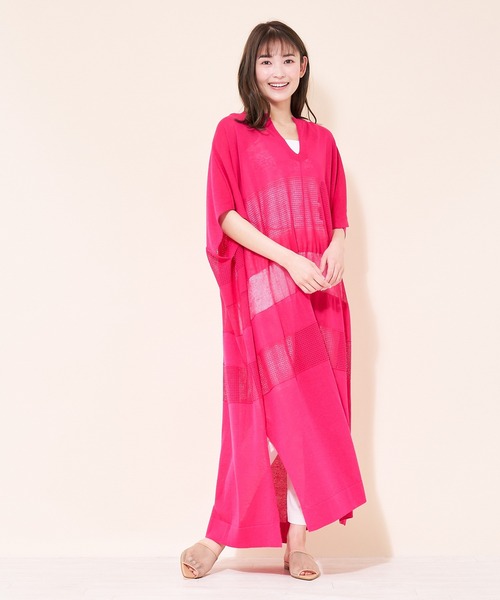 ADAWAS(アダワズ)の「【ADAWAS】ロングニットワンピース(ワンピース・レディース・PINK/ダークネイビー/チャコール・2)」の3枚目の写真