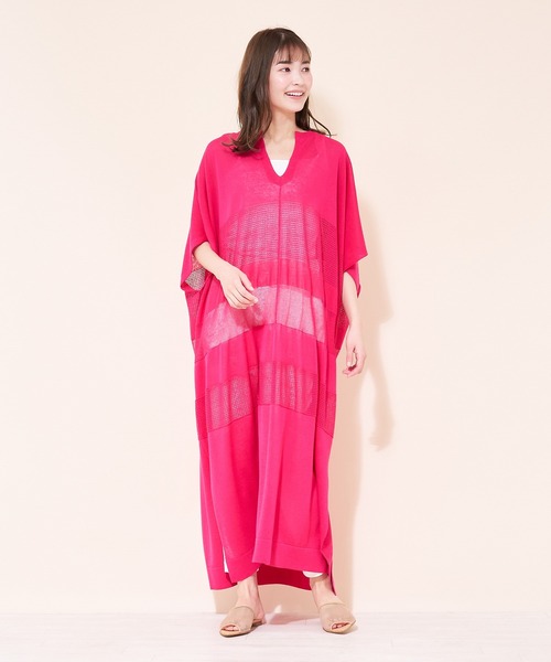 ADAWAS(アダワズ)の「【ADAWAS】ロングニットワンピース(ワンピース・レディース・PINK/ダークネイビー/チャコール・2)」の7枚目の写真