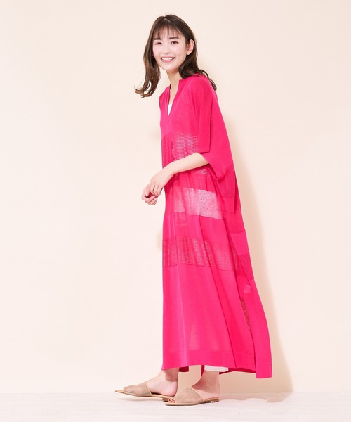 ADAWAS(アダワズ)の「【ADAWAS】ロングニットワンピース(ワンピース・レディース・PINK/ダークネイビー/チャコール・2)」の8枚目の写真