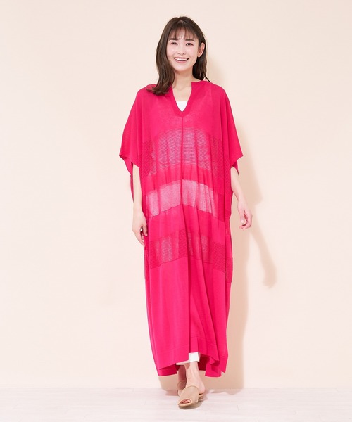 ADAWAS(アダワズ)の「【ADAWAS】ロングニットワンピース(ワンピース・レディース・PINK/ダークネイビー/チャコール・2)」の13枚目の写真