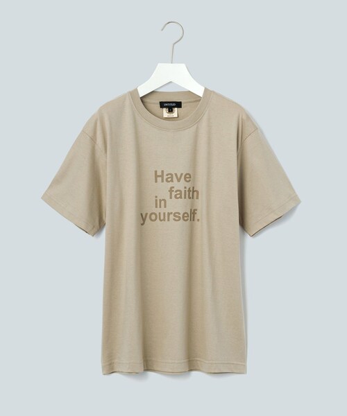 UNTITLED(アンタイトル)の「【WORLD for the World】タイポグラフィティロゴTシャツ(Tシャツ/カットソー・レディース・アイボリー/ブラック/ライトグリーン/ライトベージュ・00/02/04)」の1枚目の写真
