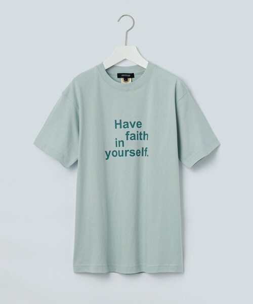UNTITLED(アンタイトル)の「【WORLD for the World】タイポグラフィティロゴTシャツ(Tシャツ/カットソー・レディース・アイボリー/ブラック/ライトグリーン/ライトベージュ・00/02/04)」の4枚目の写真