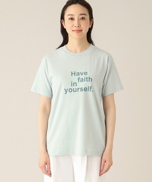 UNTITLED(アンタイトル)の「【WORLD for the World】タイポグラフィティロゴTシャツ(Tシャツ/カットソー・レディース・アイボリー/ブラック/ライトグリーン/ライトベージュ・00/02/04)」の6枚目の写真