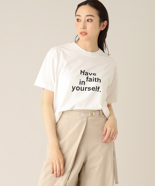 UNTITLED(アンタイトル)の「【WORLD for the World】タイポグラフィティロゴTシャツ(Tシャツ/カットソー・レディース・アイボリー/ブラック/ライトグリーン/ライトベージュ・00/02/04)」の13枚目の写真