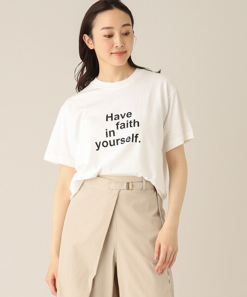 UNTITLED(アンタイトル)の「【WORLD for the World】タイポグラフィティロゴTシャツ(Tシャツ/カットソー・レディース・アイボリー/ブラック/ライトグリーン/ライトベージュ・00/02/04)」の16枚目の写真