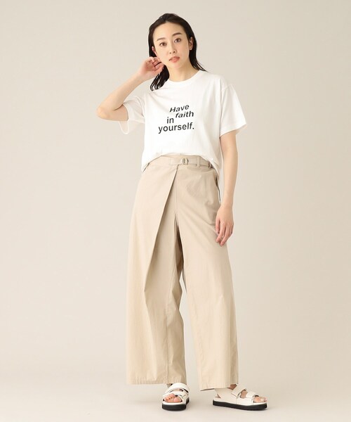 UNTITLED(アンタイトル)の「【WORLD for the World】タイポグラフィティロゴTシャツ(Tシャツ/カットソー・レディース・アイボリー/ブラック/ライトグリーン/ライトベージュ・00/02/04)」の19枚目の写真