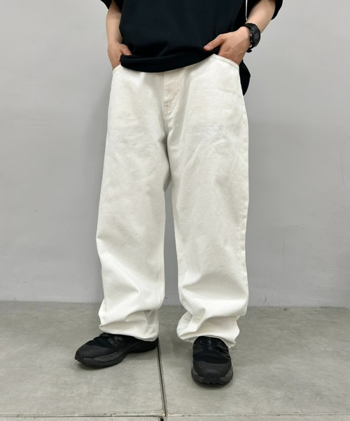 Sourcream（サワークリーム）の「【Sourcream/サワークリーム】スーパーワイドデニム（デニムパンツ・メンズ・ホワイト/インディゴブルー・32inch/34inch/36inch）」の12枚目の写真