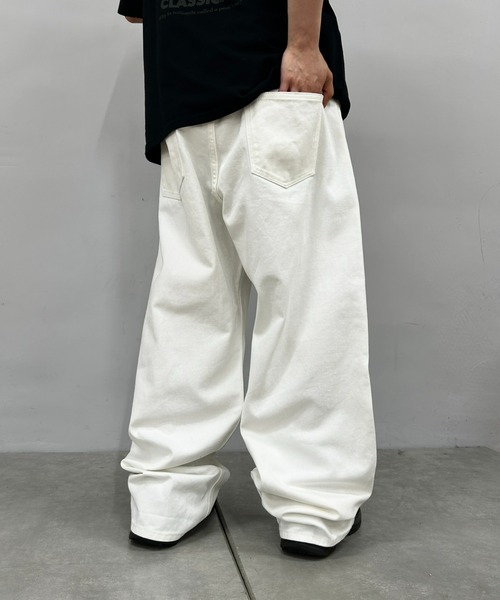 Sourcream（サワークリーム）の「【Sourcream/サワークリーム】スーパーワイドデニム（デニムパンツ・メンズ・ホワイト/インディゴブルー・32inch/34inch/36inch）」の16枚目の写真