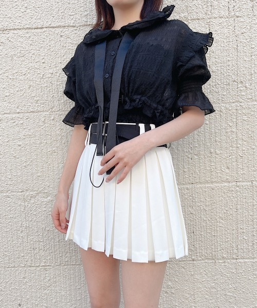 lilLilly フリルシアーフリルブルゾンジャケット♡ 楽天 lilLilly リルリリーフリルシアーフリルブルゾン