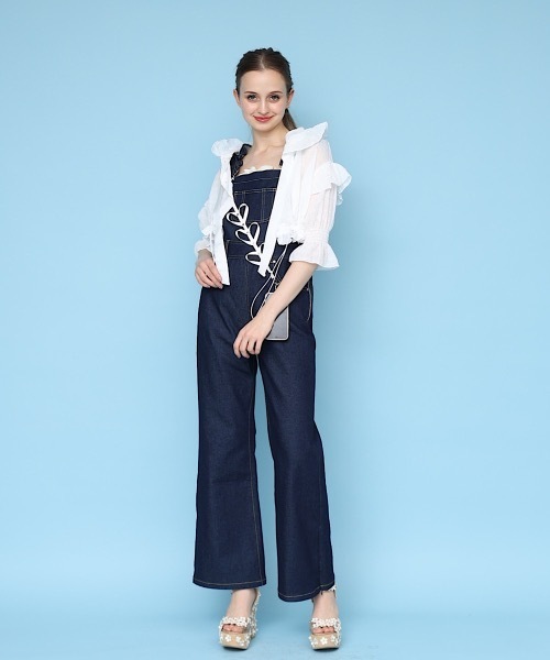 lilLilly（リルリリー）の「Babyシアーフリルフーディー（カーディガン/ボレロ・レディース・ブラック/ライトブルー/ベビーピンク/ホワイト・FREE）」の20枚目の写真