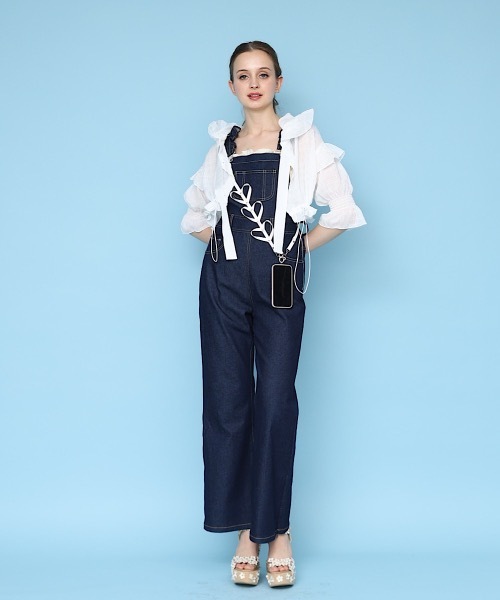 lilLilly（リルリリー）の「Babyシアーフリルフーディー（カーディガン/ボレロ・レディース・ブラック/ライトブルー/ベビーピンク/ホワイト・FREE）」の21枚目の写真