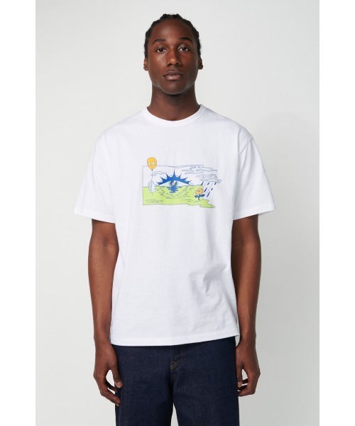 Not So Ape(ノットソーエイプ)の「Sunrise T-Shirt(Tシャツ/カットソー・メンズ・ブルー/グリーン/オフホワイト/ブラック・MEDIUM/LARGE/X-LARGE)」の2枚目の写真