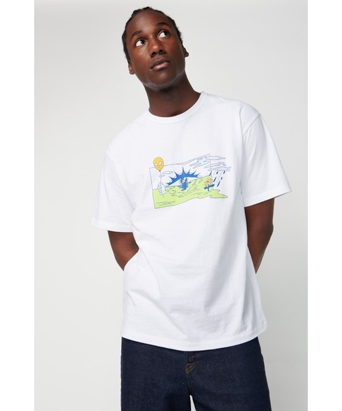 Not So Ape(ノットソーエイプ)の「Sunrise T-Shirt(Tシャツ/カットソー・メンズ・ブルー/グリーン/オフホワイト/ブラック・MEDIUM/LARGE/X-LARGE)」の8枚目の写真