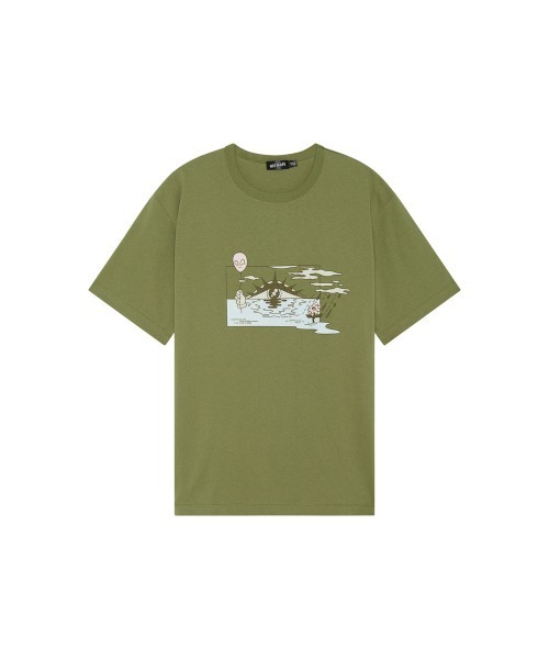 Not So Ape(ノットソーエイプ)の「Sunrise T-Shirt(Tシャツ/カットソー・メンズ・ブルー/グリーン/オフホワイト/ブラック・MEDIUM/LARGE/X-LARGE)」の16枚目の写真