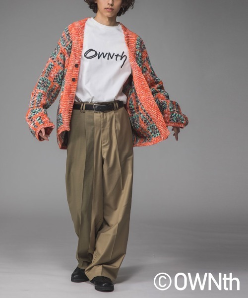 OWNth(オンス)の「綿100%ステッチロゴTシャツ(Tシャツ/カットソー・レディース・ホワイト/ブラック・S/M)」の4枚目の写真