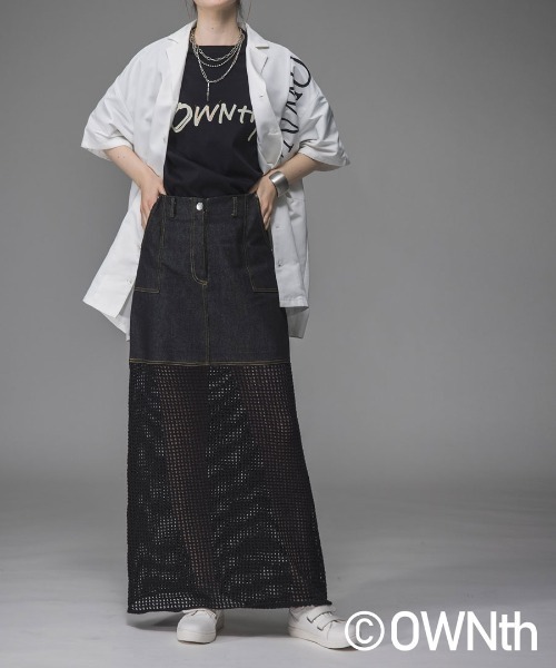OWNth(オンス)の「綿100%ステッチロゴTシャツ(Tシャツ/カットソー・レディース・ホワイト/ブラック・S/M)」の12枚目の写真