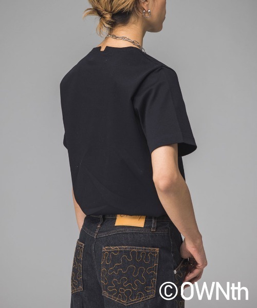 OWNth(オンス)の「綿100%ステッチロゴTシャツ(Tシャツ/カットソー・レディース・ホワイト/ブラック・S/M)」の20枚目の写真