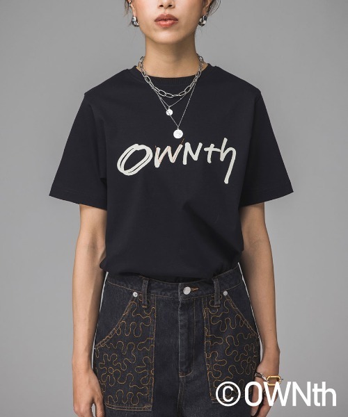 OWNth(オンス)の「綿100%ステッチロゴTシャツ(Tシャツ/カットソー・レディース・ホワイト/ブラック・S/M)」の15枚目の写真
