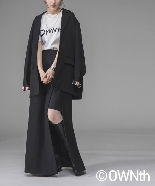 OWNth(オンス)の「綿100%ステッチロゴTシャツ(Tシャツ/カットソー・レディース・ホワイト/ブラック・S/M)」の11枚目の写真