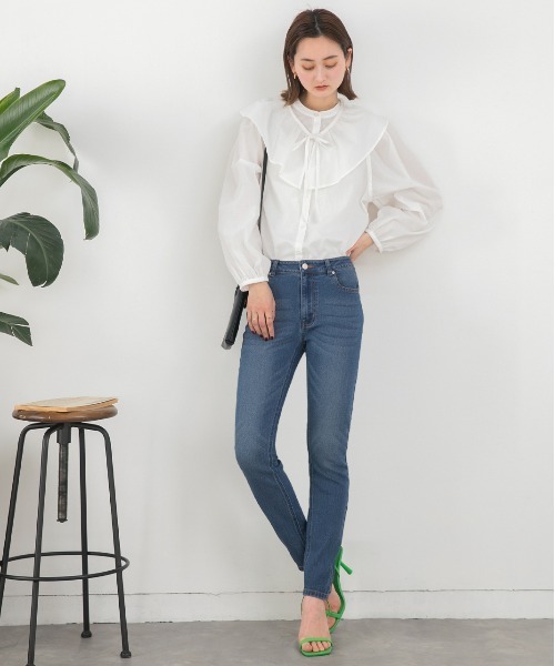 ad thie（アドティエ）の「スーパースキニーパンツ デニム（デニムパンツ・レディース・スカイブルー/ライトインディゴブルー/ダークブルー・LARGE/SMALL/MEDIUM）」の5枚目の写真