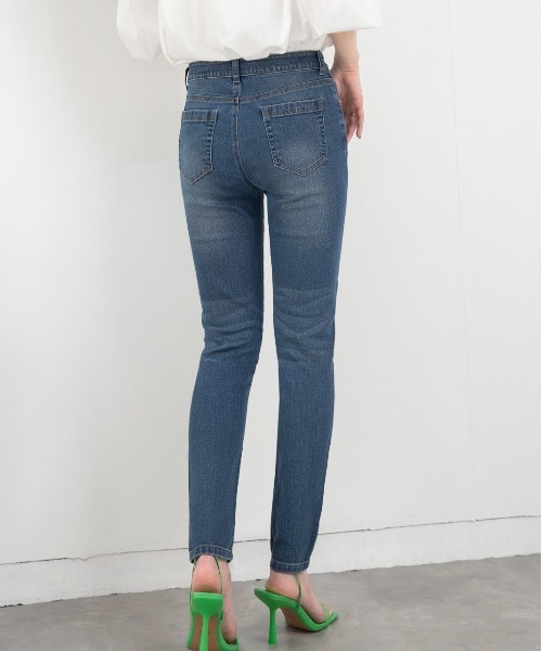 ad thie（アドティエ）の「スーパースキニーパンツ デニム（デニムパンツ・レディース・スカイブルー/ライトインディゴブルー/ダークブルー・LARGE/SMALL/MEDIUM）」の6枚目の写真