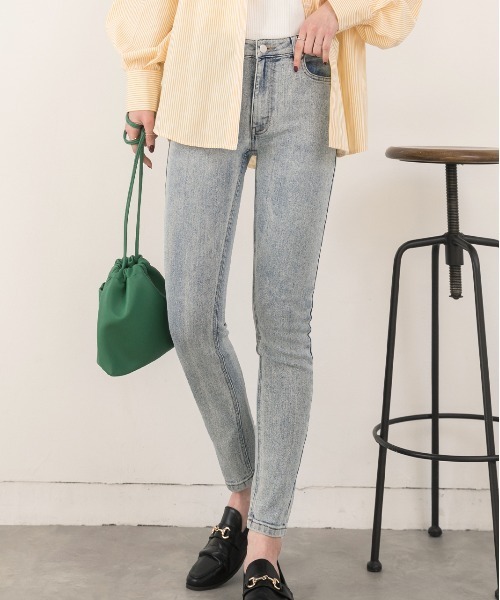 ad thie（アドティエ）の「スーパースキニーパンツ デニム（デニムパンツ・レディース・スカイブルー/ライトインディゴブルー/ダークブルー・LARGE/SMALL/MEDIUM）」の8枚目の写真