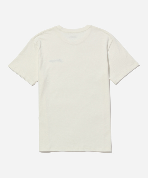 Saturdays NYC(サタデーズ ニューヨークシティ )の「Cotton Slub Script Ss Tee(Tシャツ/カットソー・メンズ・ベージュ/サックスブルー/ブラウン系その他2/オフホワイト・L/M/S/XL/X-SMALL)」の5枚目の写真