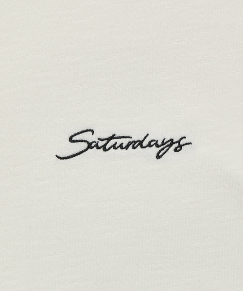 Saturdays NYC(サタデーズ ニューヨークシティ )の「Cotton Slub Script Ss Tee(Tシャツ/カットソー・メンズ・ベージュ/サックスブルー/ブラウン系その他2/オフホワイト・L/M/S/XL/X-SMALL)」の9枚目の写真