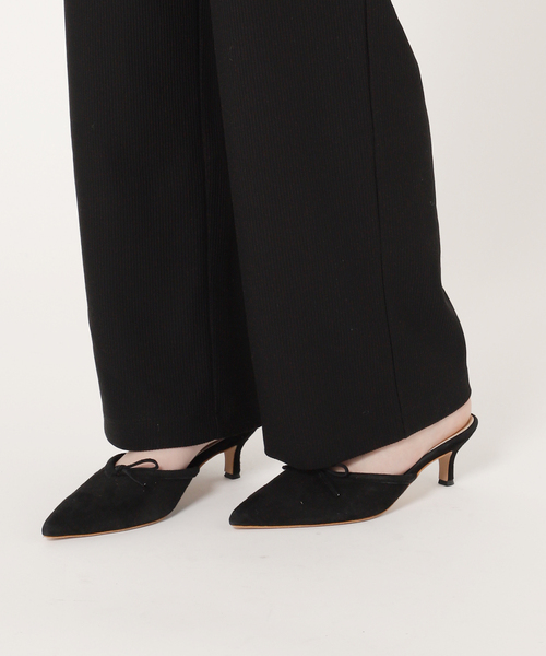 U by SPICK&SPAN（ユーバイスピックアンドスパン）の「リボンストレッチオールインワン（サロペット/オーバーオール・レディース・ホワイト/ブラック・FREE）」の7枚目の写真