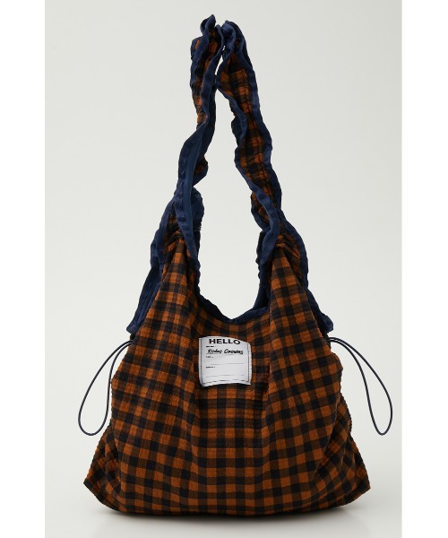 RODEO CROWNS WIDE BOWL(ロデオクラウンズワイドボウル)の「S/W FRILL HANDLE BAG(エコバッグ/サブバッグ・レディース・ブルー系その他3/ブルー系その他/ホワイト系その他・FREE)」の3枚目の写真