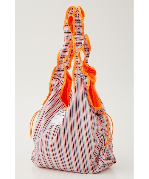 RODEO CROWNS WIDE BOWL(ロデオクラウンズワイドボウル)の「S/W FRILL HANDLE BAG(エコバッグ/サブバッグ・レディース・ブルー系その他3/ブルー系その他/ホワイト系その他・FREE)」の5枚目の写真