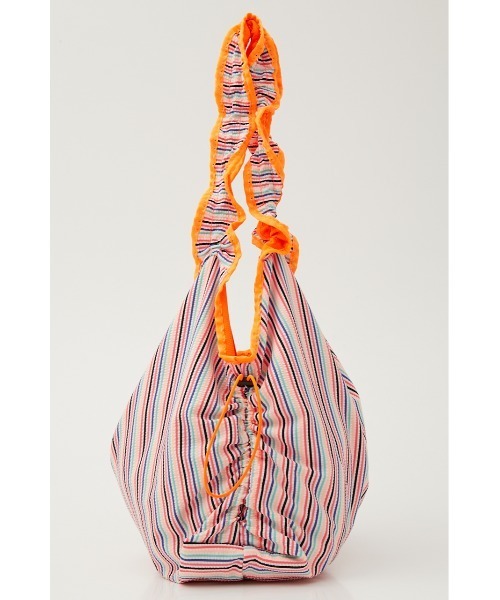 RODEO CROWNS WIDE BOWL(ロデオクラウンズワイドボウル)の「S/W FRILL HANDLE BAG(エコバッグ/サブバッグ・レディース・ブルー系その他3/ブルー系その他/ホワイト系その他・FREE)」の6枚目の写真