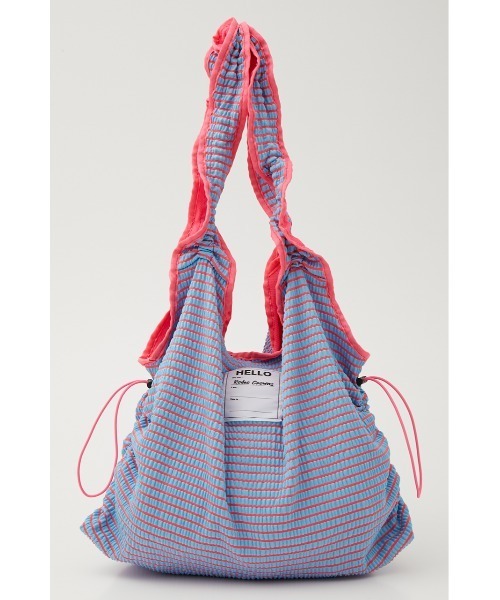 RODEO CROWNS WIDE BOWL(ロデオクラウンズワイドボウル)の「S/W FRILL HANDLE BAG(エコバッグ/サブバッグ・レディース・ブルー系その他3/ブルー系その他/ホワイト系その他・FREE)」の11枚目の写真