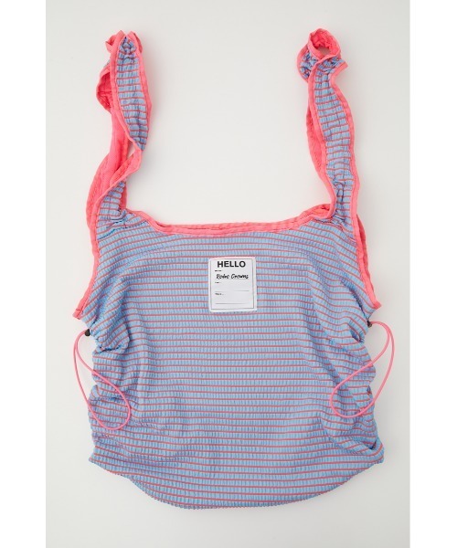 RODEO CROWNS WIDE BOWL(ロデオクラウンズワイドボウル)の「S/W FRILL HANDLE BAG(エコバッグ/サブバッグ・レディース・ブルー系その他3/ブルー系その他/ホワイト系その他・FREE)」の15枚目の写真