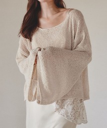 pomiii | オフショルフレアスリーブニット(ニット/セーター)