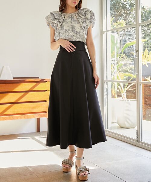 MAJESTIC LEGON（マジェスティックレゴン）の「バックリボンバルーンフリルブラウス（シャツ/ブラウス・レディース・ブラック/オフホワイト/ベージュ系その他2/ブルー系その他2・MEDIUM）」の20枚目の写真