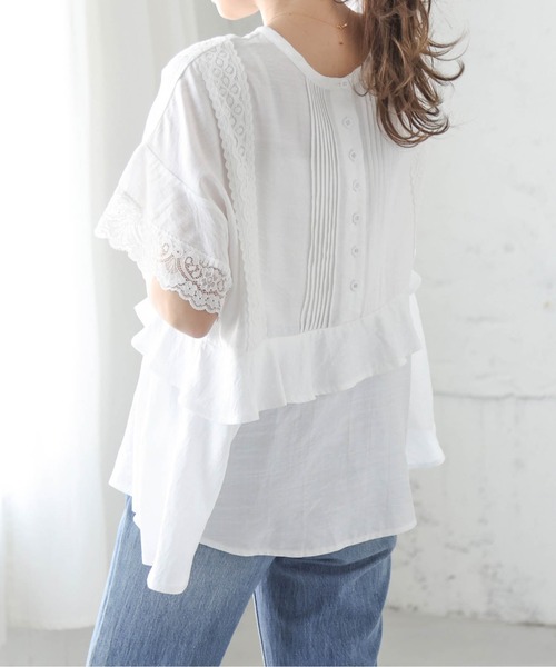 La-gemme(ラジェム)の「レースペプラムブラウス(シャツ/ブラウス・レディース・ホワイト/ブラック・フリー)」の21枚目の写真