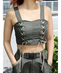 エッジデザインビスチェトップス【セットアップ着用可能】