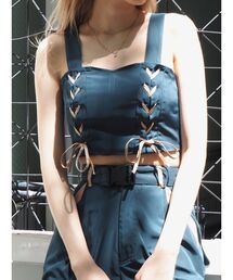 EVRIS | エッジデザインビスチェトップス【セットアップ着用可能】(キャミソール)